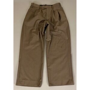 Giovanni Uomo Men's Dress Pants 34x28 Brown‎ Pleated Front Career Office